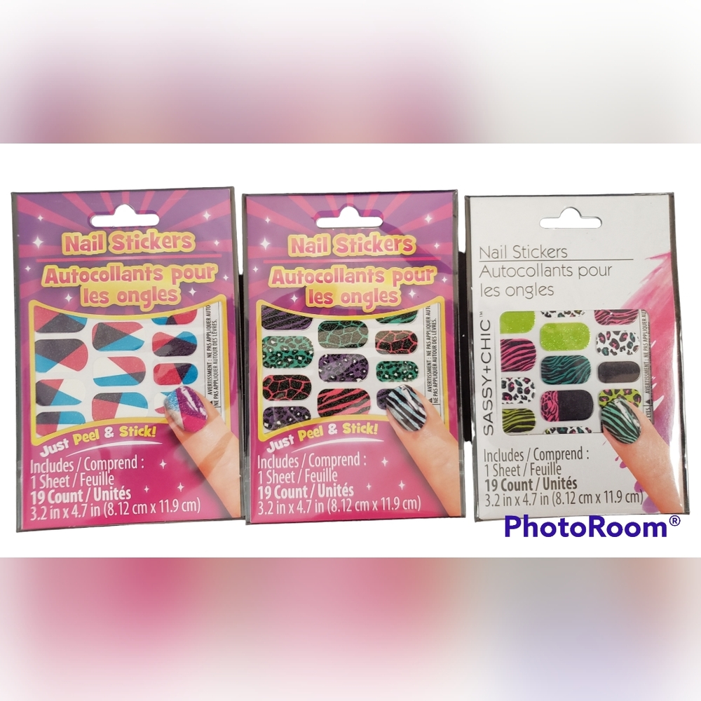 New 3 Packs of Nail Stickers